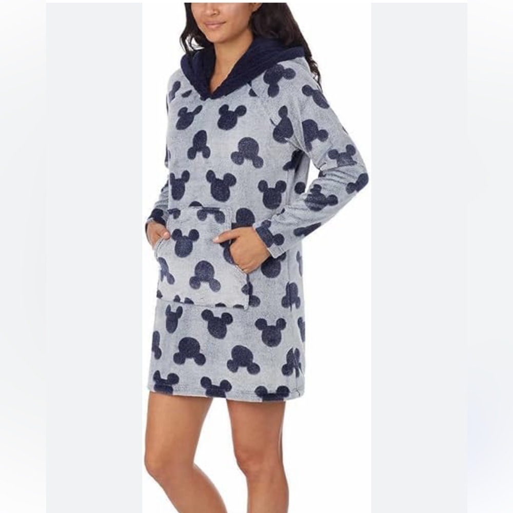 Disney Womens Mickey Mouse Fleece Lounge Hoodie size medium